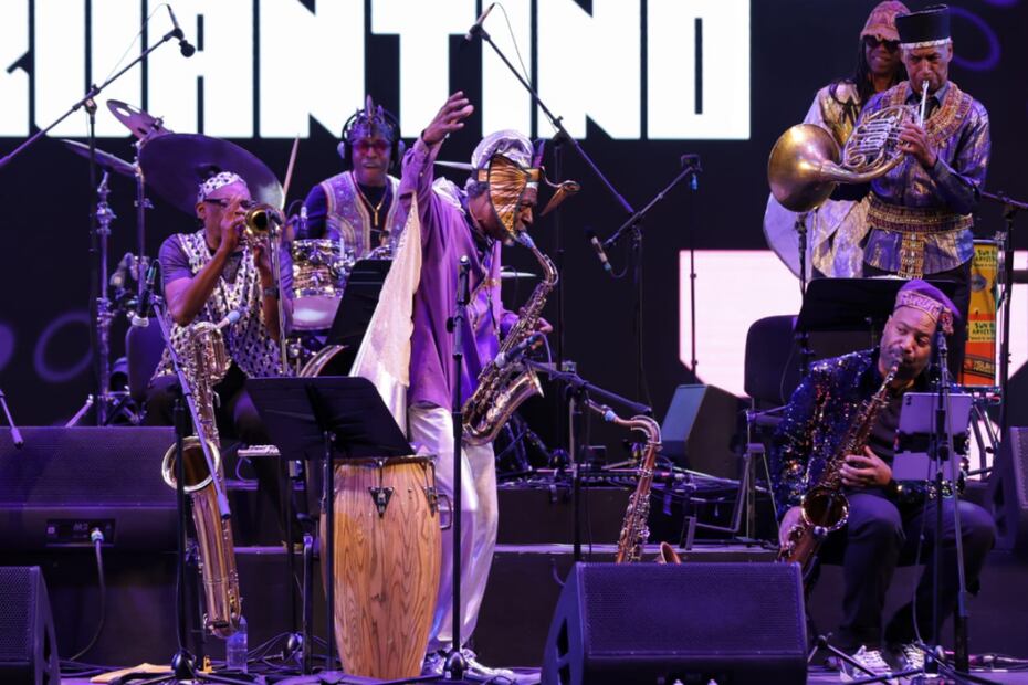 Sun Ra Arkestra, grupo de jazz estadounidense, que se presentó en Festival Internacional Cervantino.
Foto: Fernanda Rojas / EL UNIVERSAL