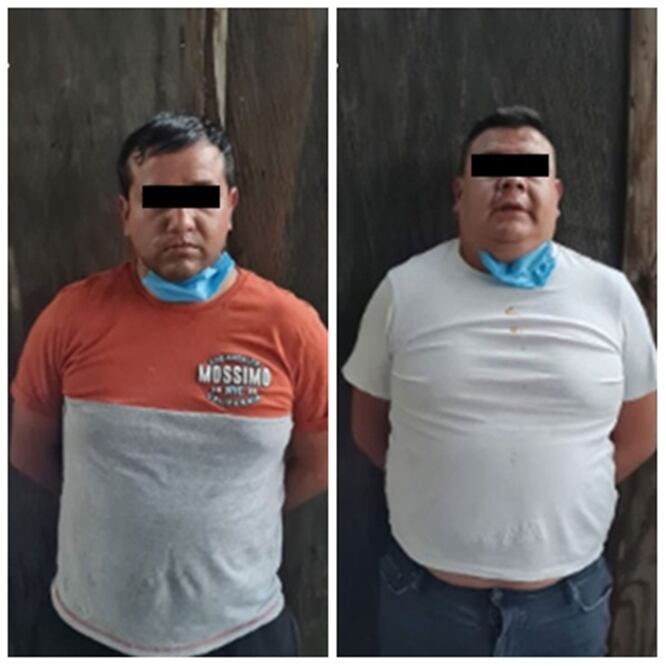 Los sujetos de 34 y 37 años de edad, fueron detenidos. Foto: Secretaría de Seguridad Ciudadana/Cortesía 