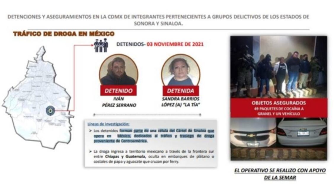 Casi 50 detenidos, dos toneladas de coca y un arsenal, los signos de vida del cártel de Sinaloa en la CDMX