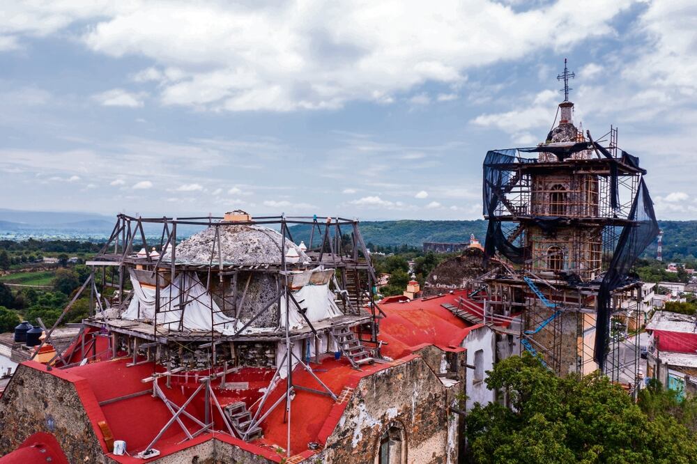 El templo y antiguo convento de la Asunción de Nuestra Señora, en Tochimilco. Siglo XVI. Foto: Christian Palma Montaño