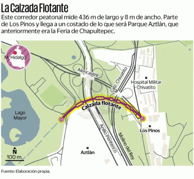 Calzada Flotante: Costosa obra en Chapultepec