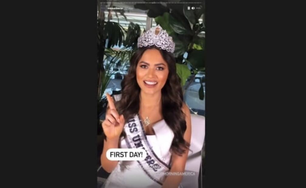 Andrea Meza tiene su primer día como reina de Miss Universo
