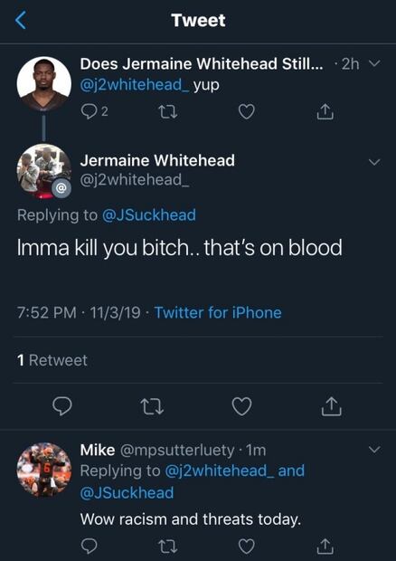 Jugador de la NFL amenaza de muerte a aficionados en Twitter