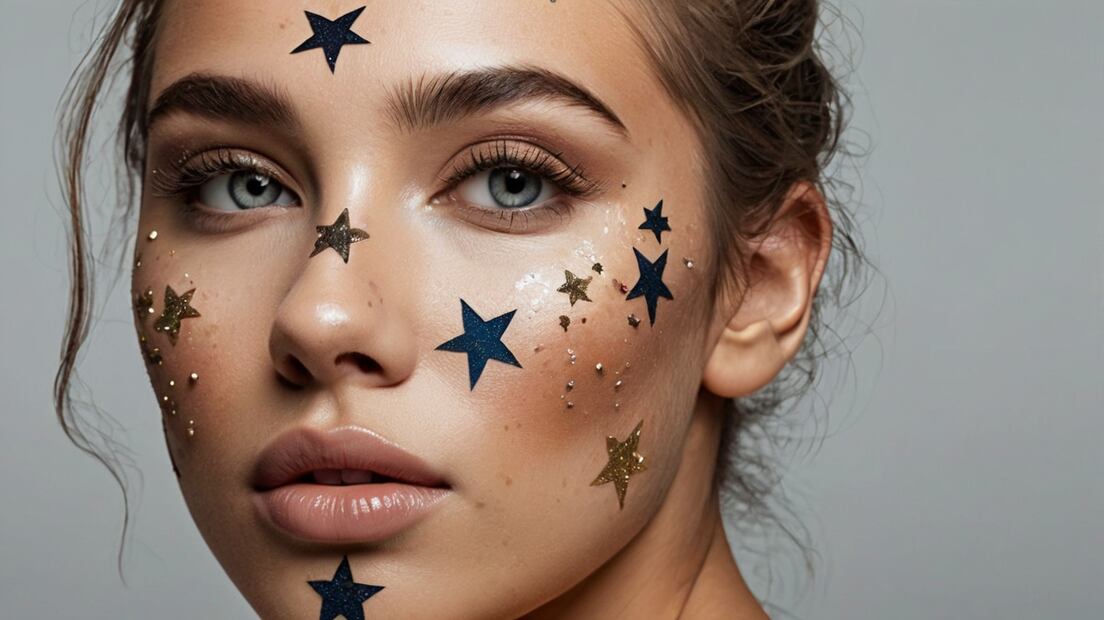 Las pecas de glitter fueron popularizadas por Taylor Swift. Foto: Imagen generada con IA