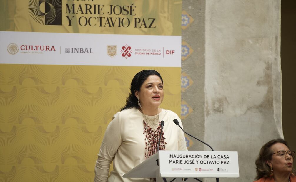 La Secretaria de Cultura Federal: Alejandra Frausto en la inauguración de  la Casa Marie José y Octavio Paz. Foto: Germán Espinosa, EL UNIVERSAL.