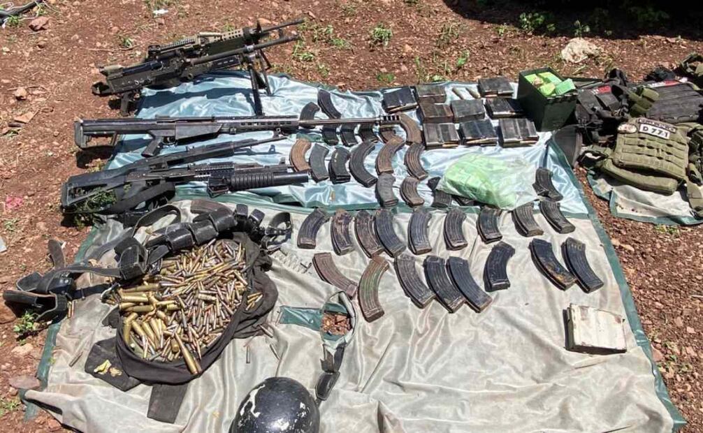 Armas aseguradas durante operativo (17/07/2025). Foto: Especial