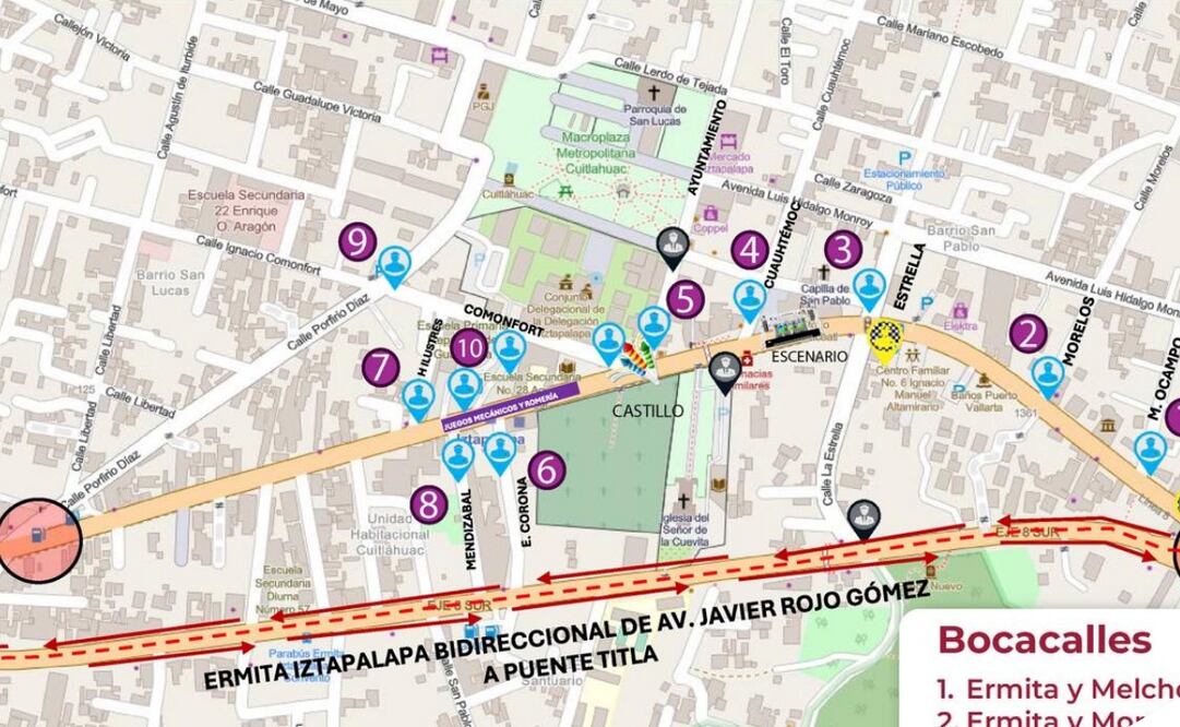 Cierre vial en Iztapalapa. Foto: Especial