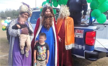 Policías se visten de Reyes Magos en Tamaulipas; llevan regalos a zonas vulnerables