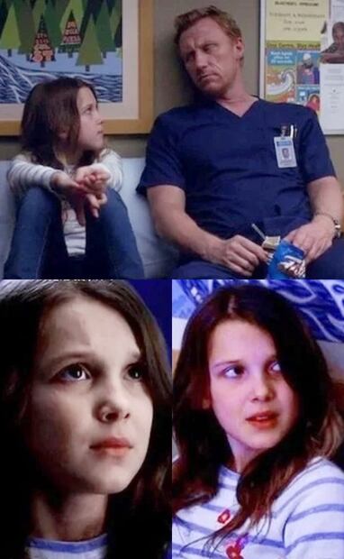 Millie Bobby Brown en Grey's Anatomy. Fuente: Producción El Universal