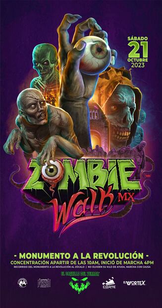 Coo cada año regresa la marcha zombie a la CDMX / Red social X