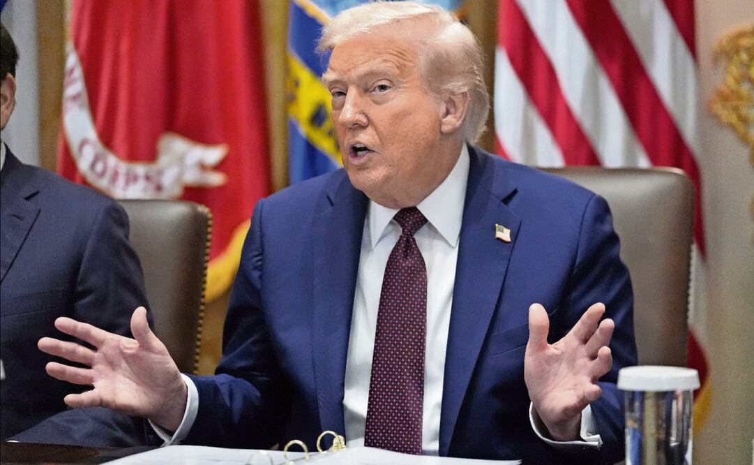 El presidente de Estados Unidos, Donald Trump, afirma que México es gobernado por los cárteles de las drogas que son muy poderosos. Foto: Mark Schiefelbein / AP