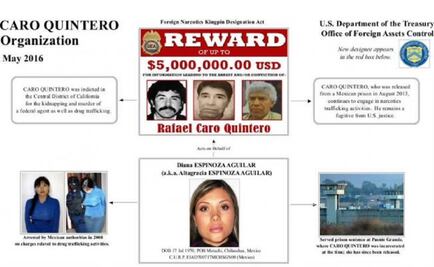 U.S. Treasury freezes assets of common-law wife of Caro Quintero