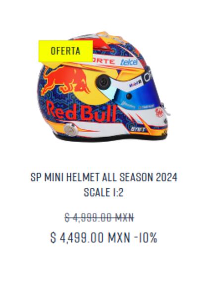 Descuentos en la tienda oficial de Checo Pérez