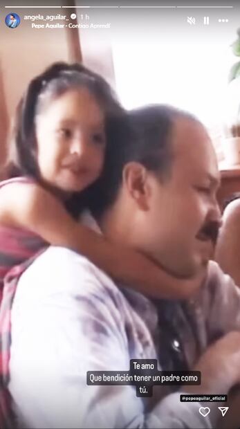 Ángela celebra a Pepe Aguilar en el Día de la Padre.
Foto: Instagram