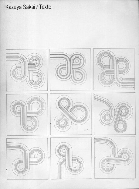 Propuestas de texto visual de cada uno de los artistas participantes en el número 6 de Artes Visuales , dirigido por Salvador Elizondo. Ilustración: Paulina Lavista