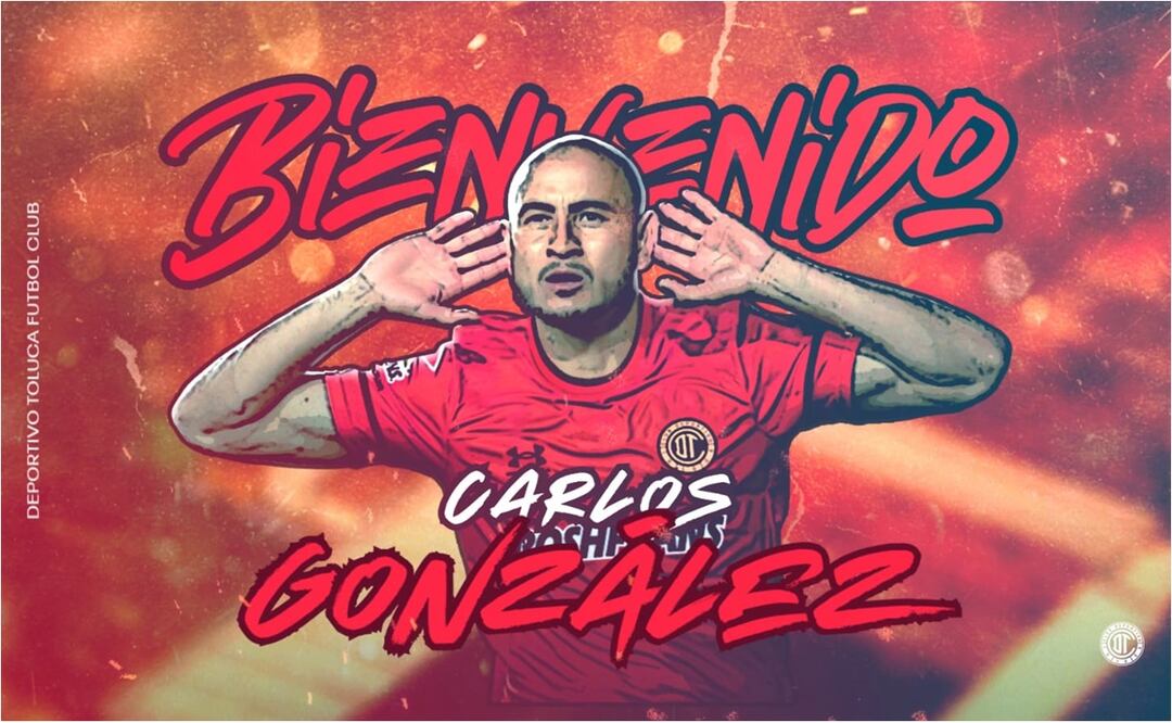 ¡Oficial! Carlos González es nuevo refuerzo del Toluca / FOTO: Cortesía