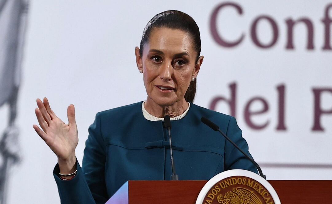 Claudia Sheinbaum en su conferencia de prensa en Palacio Nacional el 28 de julio de 2025. Foto: Berenice Fregoso/EL UNIVERSAL