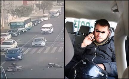 Policía es atropellado por motociclista que invadió carril del Mexibús en Tecámac ¡Voló! VIDEO 