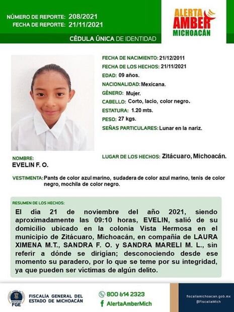 Cuatro niñas de Zitácuaro llevan desaparecidas casi un mes; autoridades piden colaboración a estados