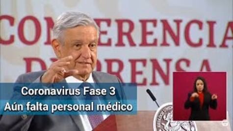 Aún hace falta personal médico para enfrentar Fase 3, reconoce AMLO