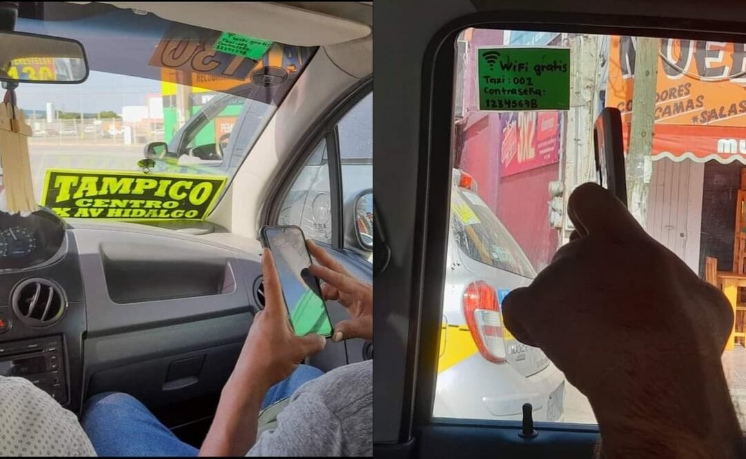 Un taxi en Tampico cuenta con WiFi gratuito para sus pasajeros. Foto: Altamira Tamaulipas Mex.