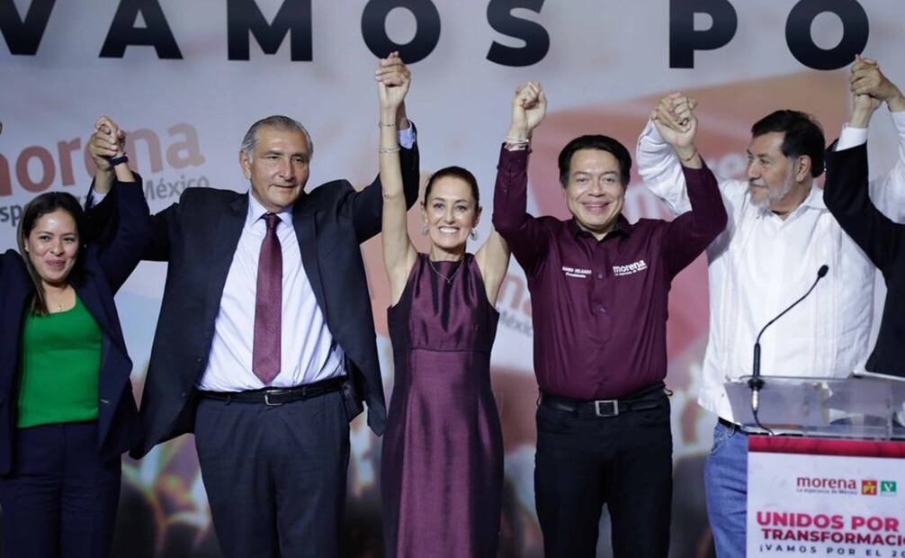 Claudia Sheinbaum al ganar la encuesta de Morena el 6 de septiembre de 2023. Foto: Diego Israel/ EL UNIVERSAL