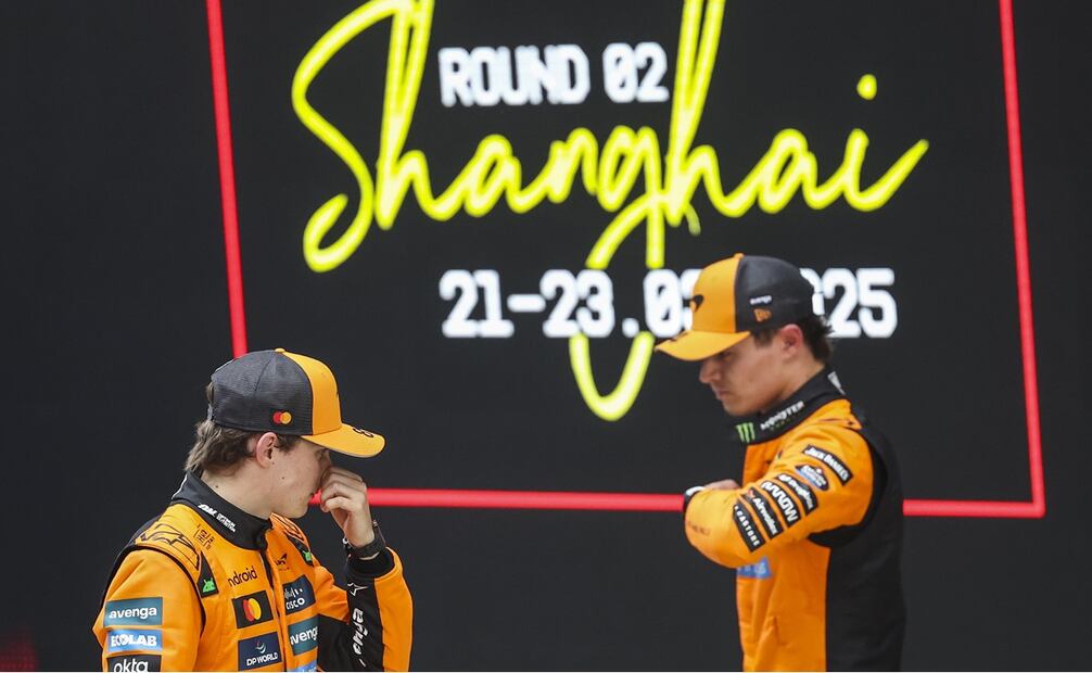 Óscar Piastri y Lando Norris en el Gran Premio de China - Foto: EFE