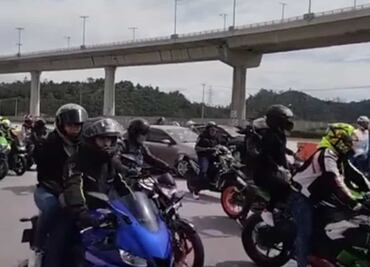 Sin contratiempos, realizan rodada en memoria de motociclistas muertos en la México-Cuernavaca