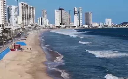 Alertan sobre Mar de Fondo en playas de Mazatlán; piden a bañistas estar atentos a señalamientos de riesgo 