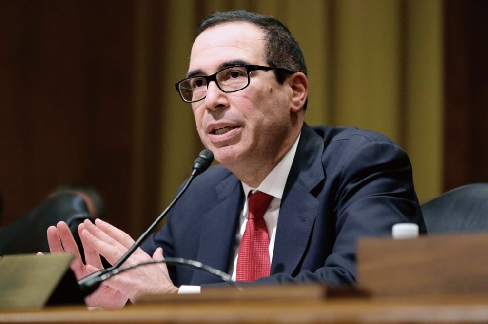 Steven Mnuchin, nominado al Departamento del Tesoro, ayer durante su comparecencia ante el Comité de Finanzas del Senado estadounidense. (JOSHUA ROBERTS. REUTERS)