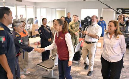 Sheinbaum supervisa en Veracruz acciones de apoyo tras lluvias e inundaciones; Nahle agradece respaldo