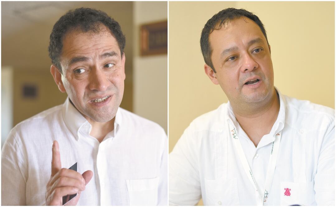 El secretario y el subsecretario de Hacienda, Arturo Herrera y Gabriel Yorio, respectivamente, en entrevista. Fotos: SALVADOR CISNEROS. EL UNIVERSAL