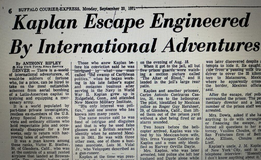 El antiguo periódico neoyorquino, el "Buffalo Courier Express", relató que había un mundo de aventureros dispuestos a llevar a cabo las misiones más extravagantes -por el precio adecuado-. Ése era el caso de Stadter y Hershner. ESPECIAL.