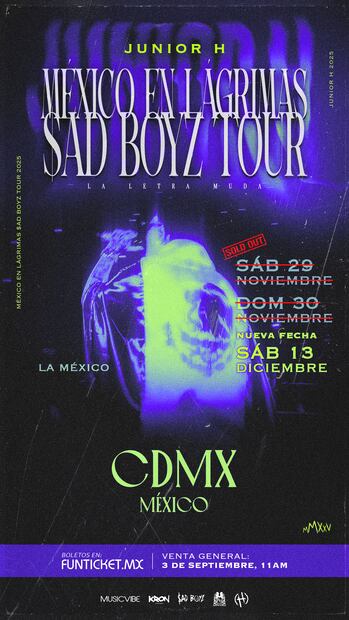 El intérprete de "El hijo mayor" tendrá una nueva presentación el 13 de diciembre en CDMX. Foto: MusicVibe