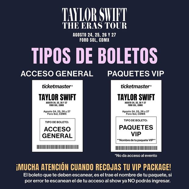 Ocesa concierto de Taylor Swift. Foto: Twitter @ocesa_total