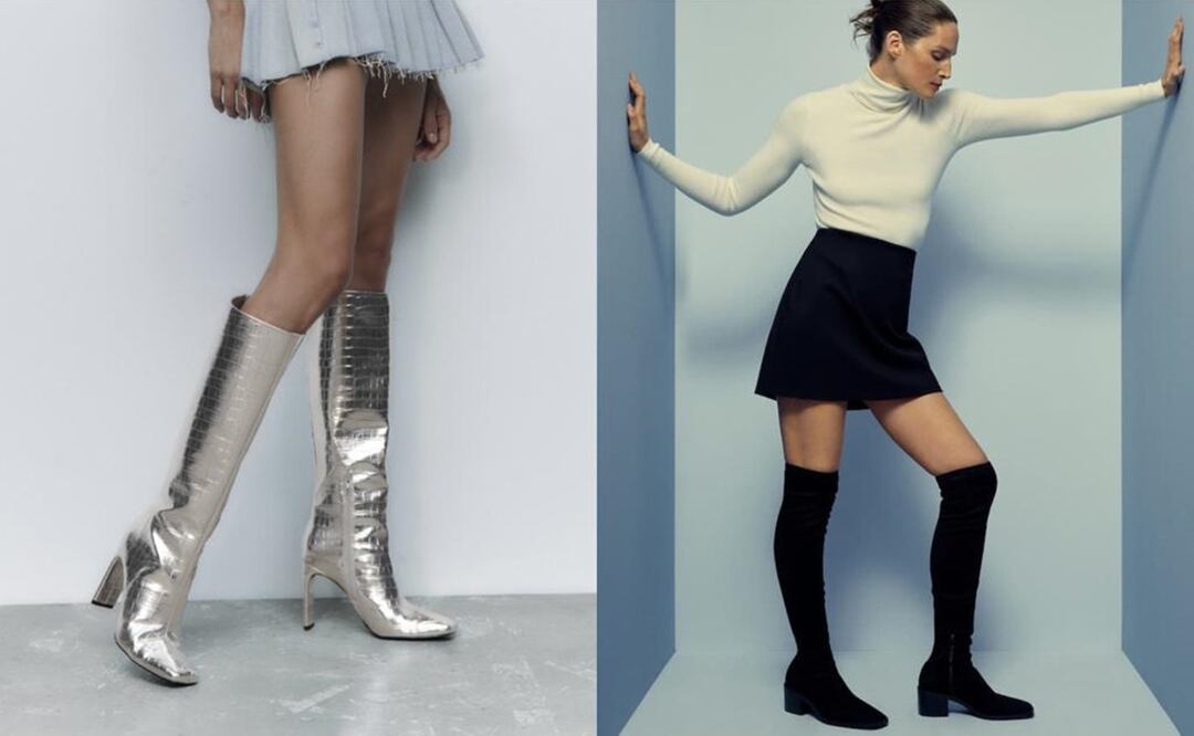Las botas altas están entre las piezas favoritas de otoño-invierno / Fotos: Zara / Mango
