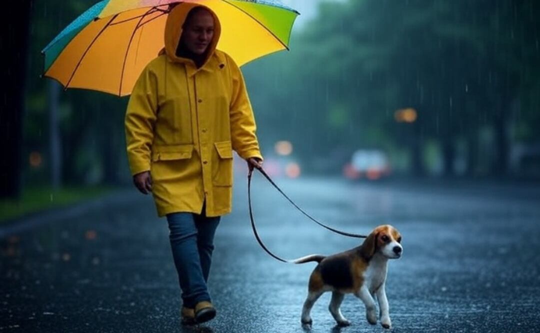 Des cubre cómo puedes garantizar que tu amigo peludo esté seguro y seco durante la época de lluvia. Foto: IA
