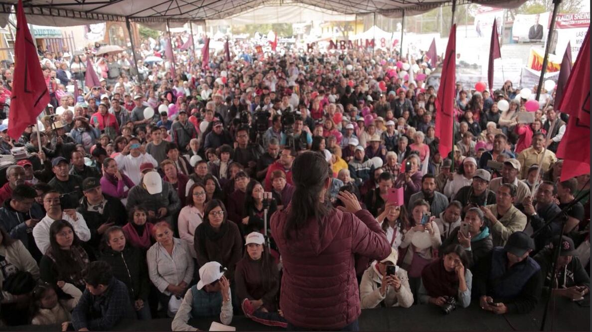 La candidata encabezó un evento en Tlalpan. Foto: Cortesía.