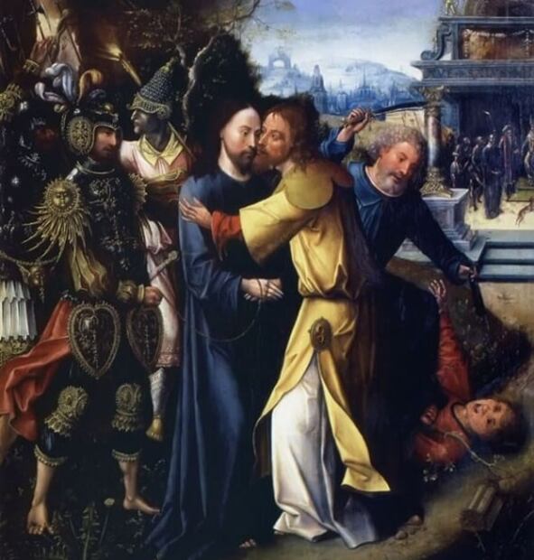 Hernán Cortés, Moctezuma y Jesús y Judas