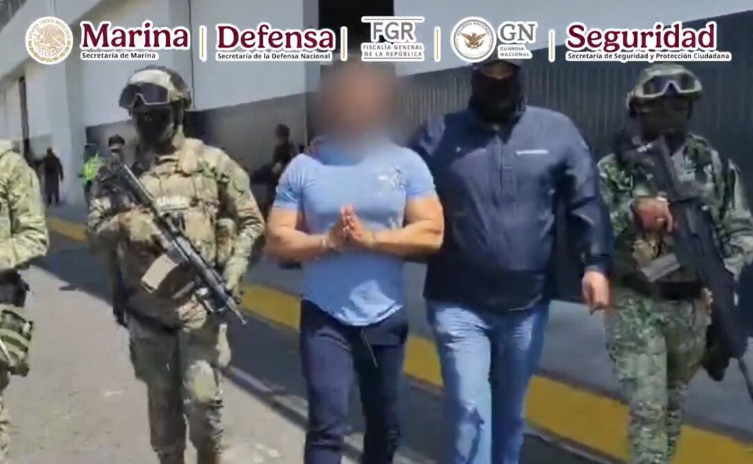 Detienen a Ulises “N”, alias "El Mamado", es identificado como uno de los líderes de “La Barredora” en Tabasco (23/07/2025). Foto: Captura de pantalla