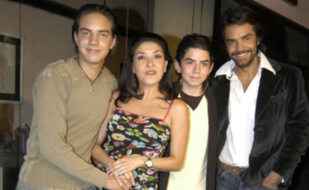 Dalilah Polanco con Vadhir y José Eduardo, hijos de su expareja Eugeio Derbez.