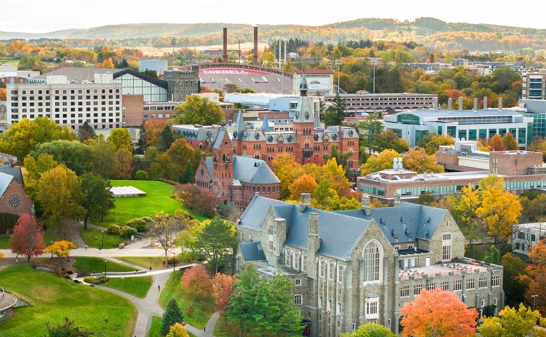 Un estudiante de la Universidad de Cornell fue detenido el martes por amenazas vinculadas a la comunidad judía. Foto: Cornell University @Cornell