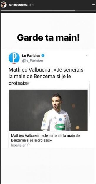 Karim Benzema no perdona a Mathieu Valbuena