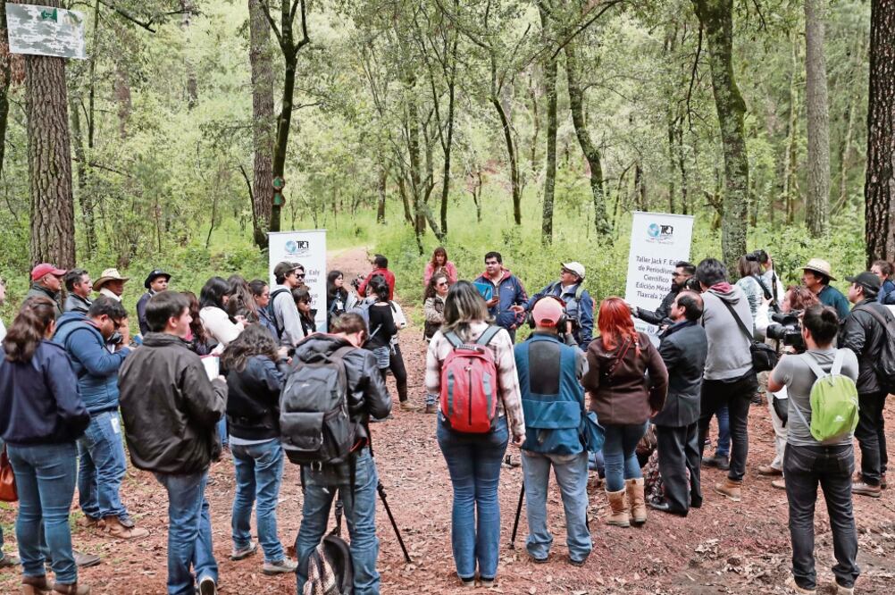 Más de 30 periodistas y divulgadores de ciencia son guiados por especialistas en biodiversidad, medio ambiente y conservación del suelo forestal. (ALEJANDRA LEYVA. EL UNIVERSAL)
