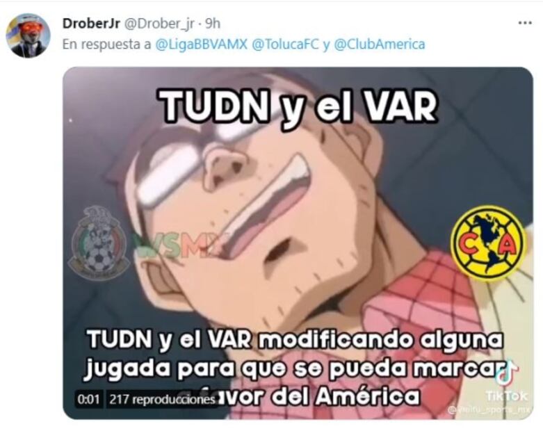 América perdió ante Toluca y fue víctima de los memes