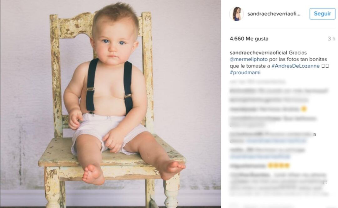 Andrés de Lozanne ya tiene un año  FOTO: INSTAGRAM