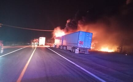 Reportan accidente vial entre 3 tráileres en Tamaulipas; suspenden circulación en carretera González-Zaragoza