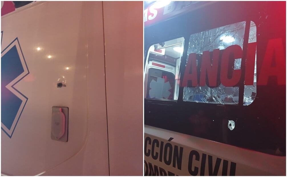 Balean ambulancia en Cuautitlán Izcalli. Foto: Especial