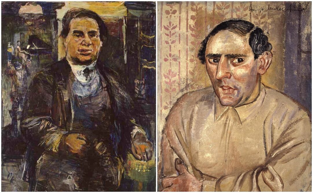 Una galería londinense reunió hace unos años obras de artistas prohibidos por los nazi. En la imagen: "Retrato de Leo Kestenberg", de Oskar Kokoschka (izq), y "Das ist Jankler Adler", de Otto Dix (der). Foto: EFE