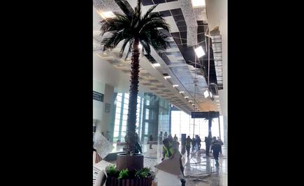 VIDEO: Cae plafón del AIFA; aeropuerto dice que no hay heridos